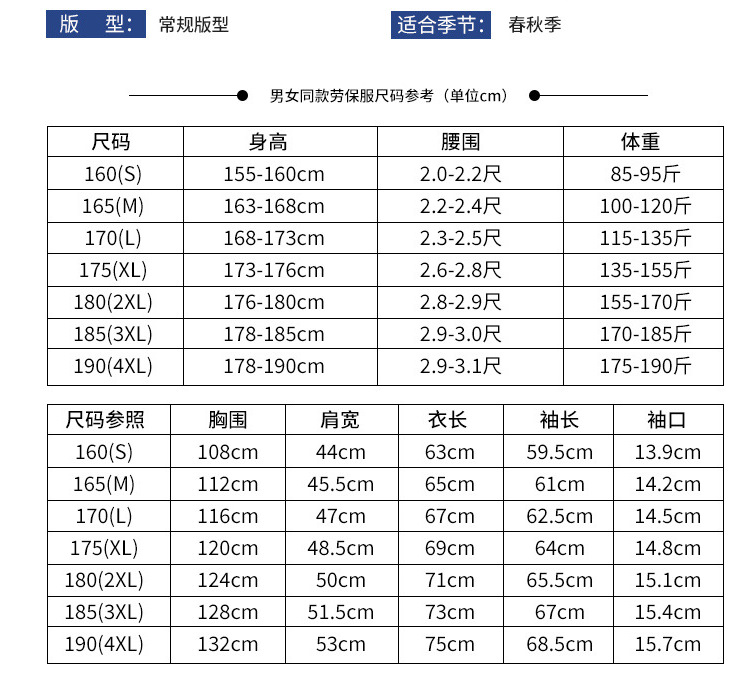 如何判断汽修服的尺码是否合身？